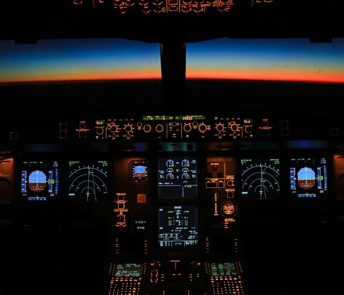 Airplane cockpit